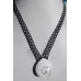 Collier macramé et Oeil de sainte lucie goutte