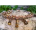 Collier ras de cou en macramé et 3 oeils de tigre Collier ras de cou en macramé et 3 oeils de tigre