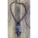 Collier macramé et Rhodonite