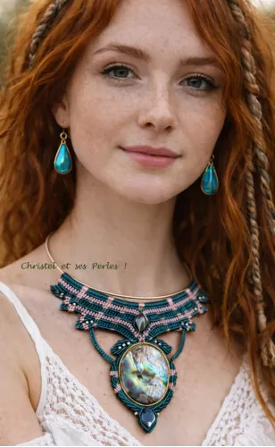 Collier plastron Abalone (coquillage Ormeau) Collier plastron Abalone (coquillage Ormeau)