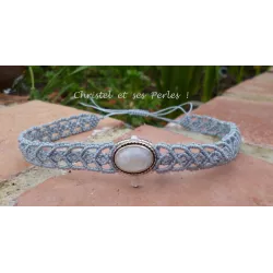 Collier ras de cou Pierre de Lune