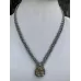 Collier macramé et Pyrite brute sertie Collier macramé et Pyrite brute sertie