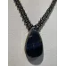 Collier macramé et Hypersthène sertie Collier macramé et Hypersthène sertie