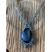 Collier macramé et Obsidienne argentée Elfique