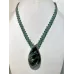 Collier macramé et Séraphinite sertie