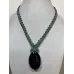 Collier macramé et Obsidienne Oeil Céleste