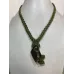 Collier macramé Labradorite losange feuilles Collier macramé Labradorite losange feuilles