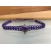 Collier ras de cou femme en macramé et Pierre fine naturelle en Améthyste