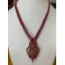 Collier en thulite et micro-macramé – Bijou artisanal fait main