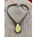 Collier multicolore et Labradorite vert/doré