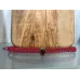 Ras-de-cou macramé rouge avec pierre fine Grenat