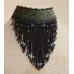 Collier ras cou galon tissu et franges perlées Collier ras cou galon tissu et franges perlées