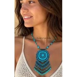 Collier perles Tila turquoise
