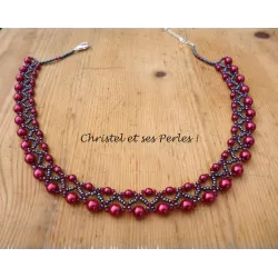 Collier perles nacré couleurs au choix