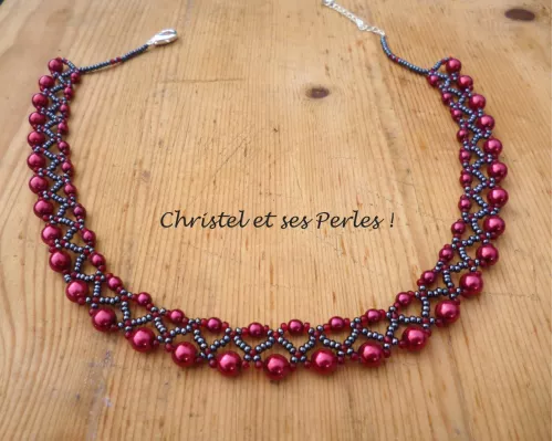 Collier perles nacré couleurs au choix