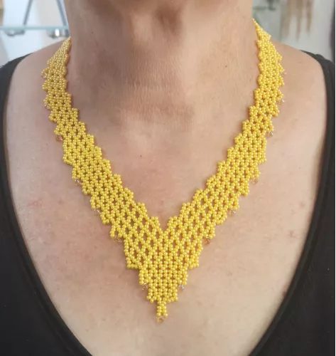 Collier perles V couleurs au choix