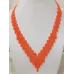 Collier perles V couleurs au choix – Orange