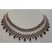 Collier perles parme et ivoire Collier perles parme et ivoire
