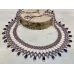 Collier perles parme et ivoire Collier perles parme et ivoire