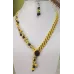 Collier Asymétrique – Jaune Nacré / Noir