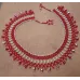 Collier perles rouge et argenté Collier perles rouge et argenté
