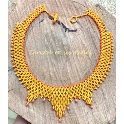 Collier perles dentelles, couleurs au choix