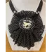 Collier Jabot, style Victorien,camée chevaux