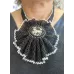 Collier Jabot, style Victorien,camée chevaux