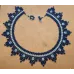 Collier netting triangle couleur deux bleus Collier netting triangle couleur deux bleus