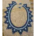 Collier netting triangle couleur deux bleus Collier netting triangle couleur deux bleus