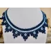 Collier netting triangle couleur deux bleus Collier netting triangle couleur deux bleus