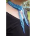 Collier écharpe perle camaieu de bleu Collier écharpe perle camaieu de bleu