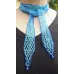 Collier écharpe perle camaieu de bleu Collier écharpe perle camaieu de bleu