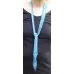 Collier écharpe perle camaieu de bleu Collier écharpe perle camaieu de bleu