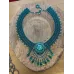 Shéhérazade, Collier perlé large et baroque, vert emeraude et doré Shéhérazade, Collier perlé large et baroque, vert emeraude et doré