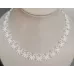 Collier perles dagues – Blanc / Cristal Silver Lined