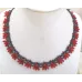 Collier perles dagues – Hématite / Rubis
