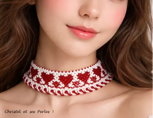 Valentine : Ras cou Coeur Valentine : Ras cou Coeur