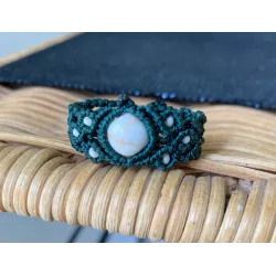 bague macramé et Howlite