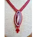 Collier mi long plume rubis Collier mi long plume rubis