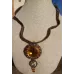 Collier Fermeture éclair et Cabochon verre faceté Collier Fermeture éclair et Cabochon verre faceté