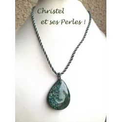 Pendentif Apatite, collier mixte (homme/femme)