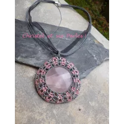 Pendentif Quartz rose