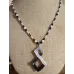 Pendentif Art Déco noir/blanc/gris